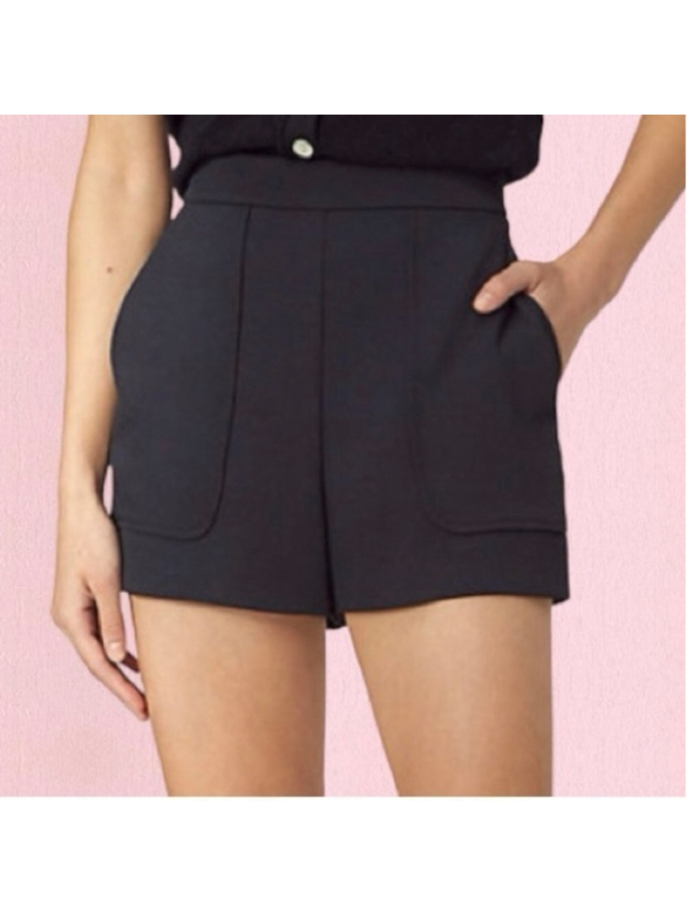 Wilfred black Bossier black pull on dressy shorts XXS utility pockets